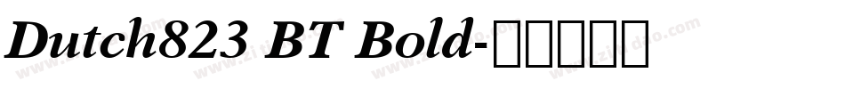 Dutch823 BT Bold字体转换